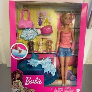 Barbie Puppy Bath Time Doll Set - 3 Dog Wash Playset -NIB